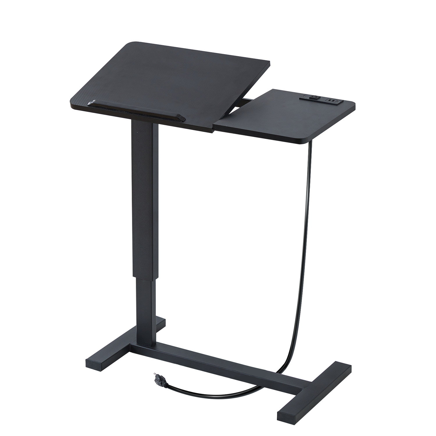 Pneumatic Adjustable Height Standing Desk with USB Ports