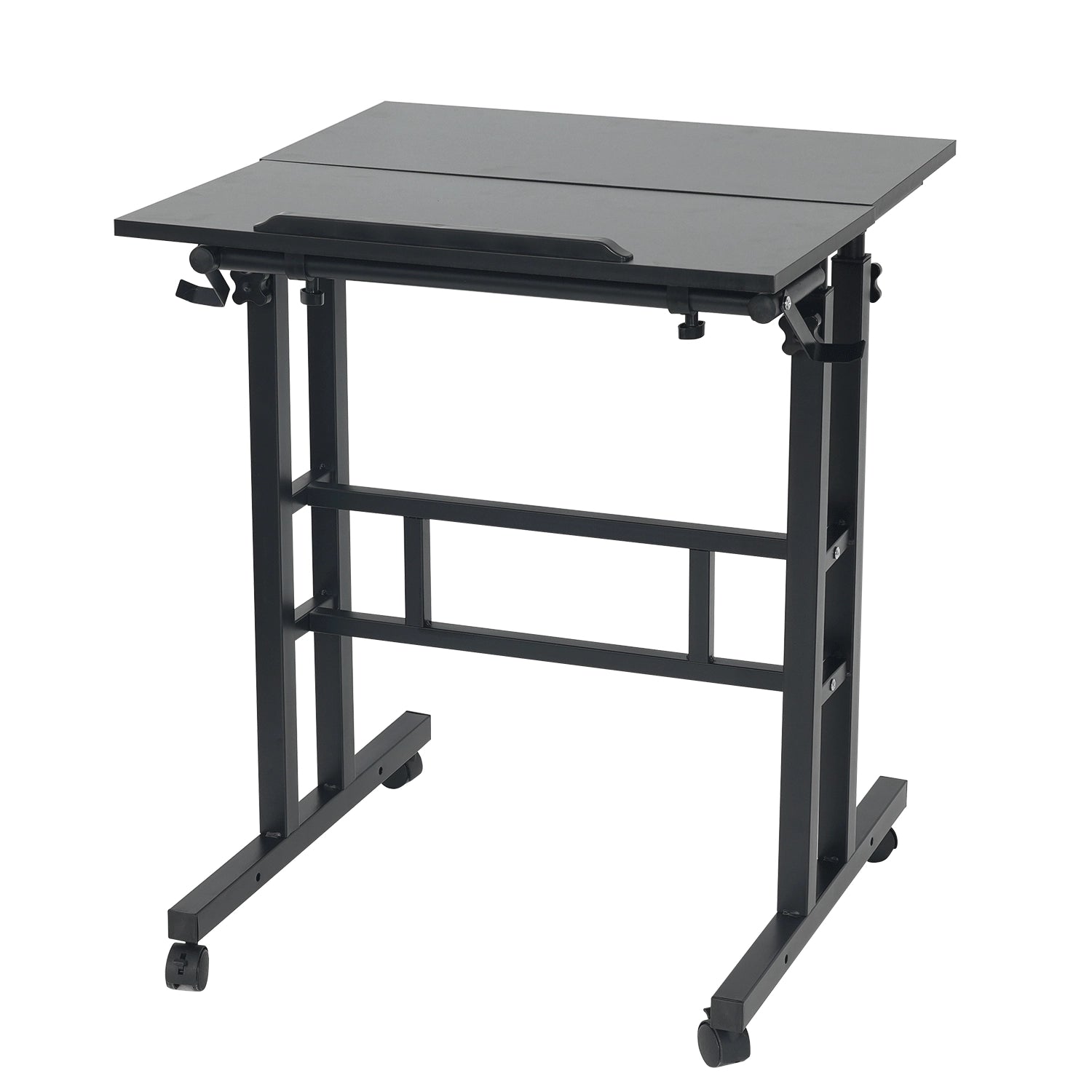 ANTSUN Adjustable Mobile Standing Desk with 2-Tier desktop