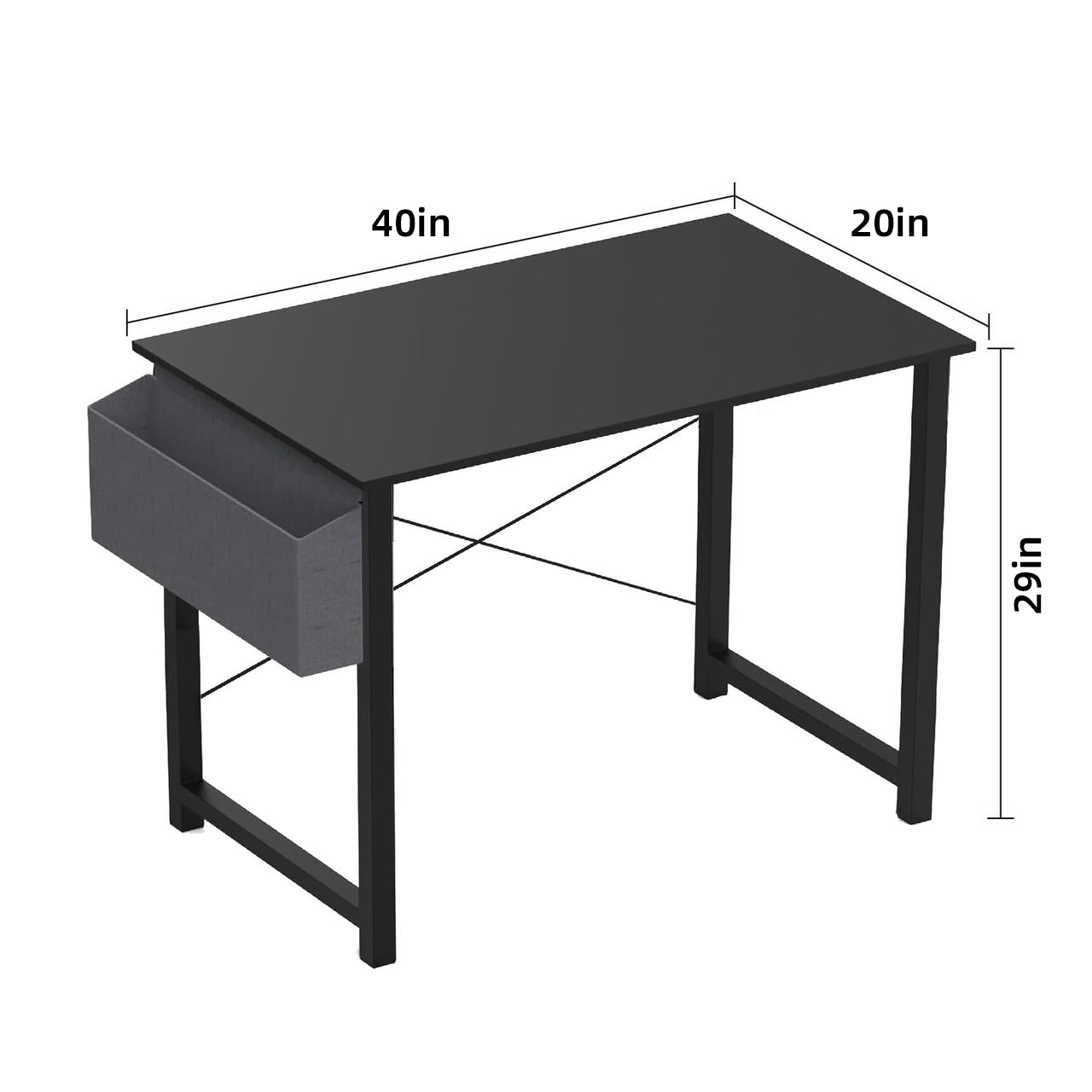 ANTSUN Small Home Office Desk With Storage Bag