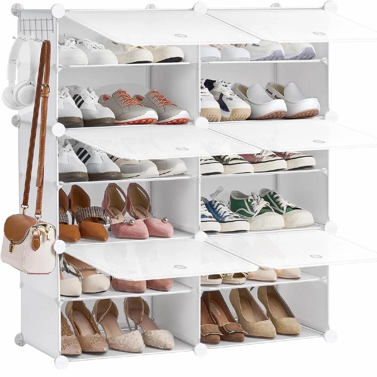 ANTSUN 24/30 Pair Shoe Rack Organizer with Removeable Panels
