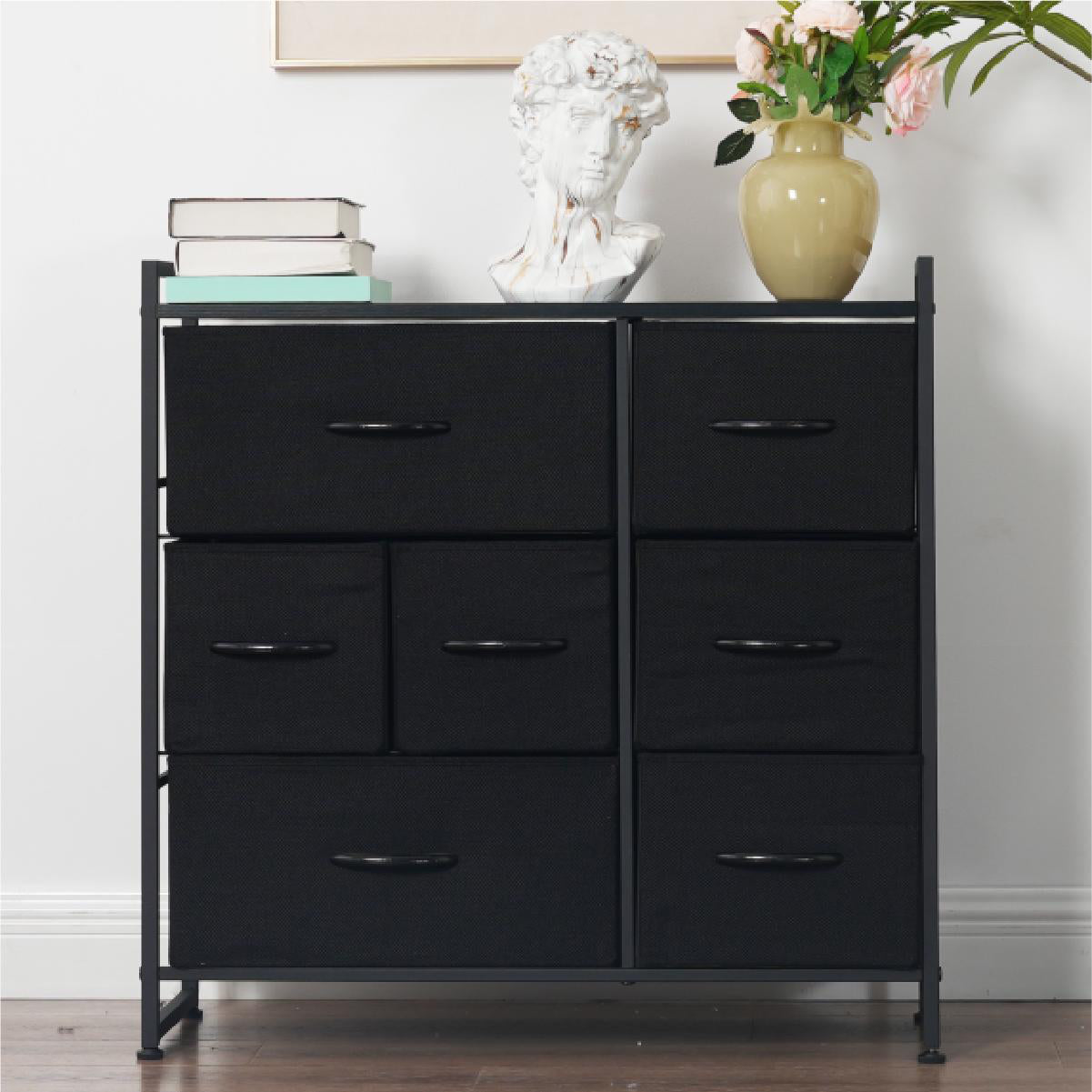 ANTSUN Fabric Drawer Dresser with 7 Wide Chest of Drawers