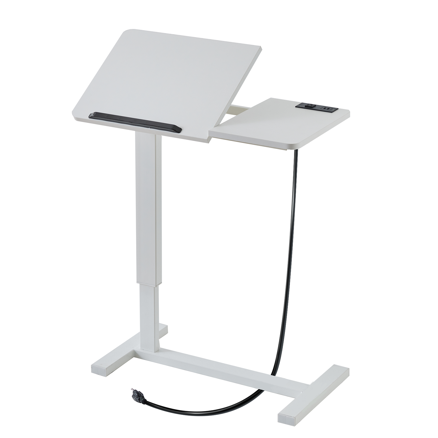 Pneumatic Adjustable Height Standing Desk with USB Ports