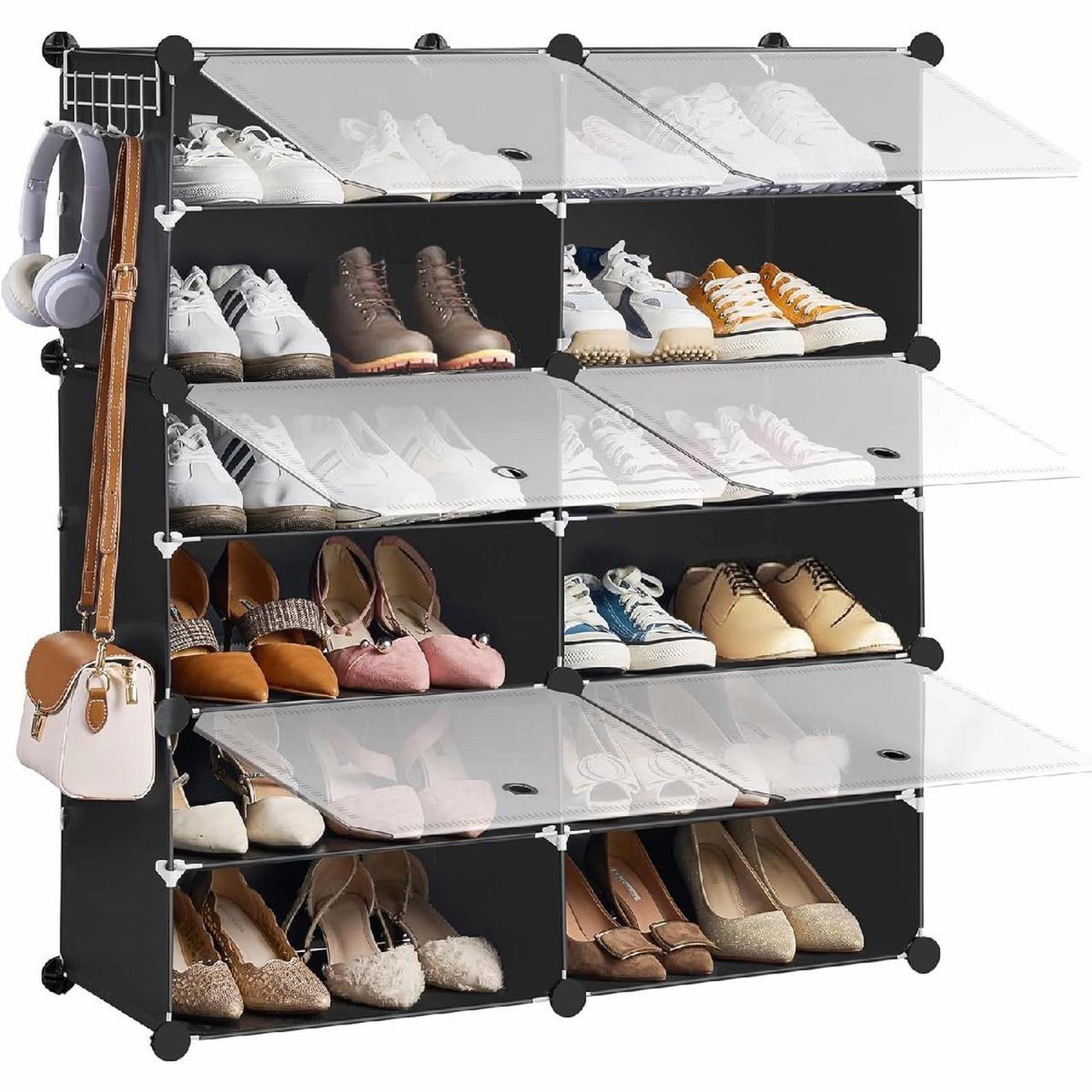 ANTSUN 24/30 Pair Shoe Rack Organizer with Removeable Panels